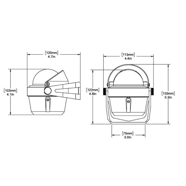 Ritchie RA-91 RitchieAngler Compass - Bracket Mount - Gray - Image 2