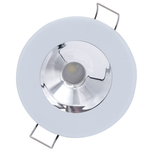 Lumitec Illusion Flush Mount LED Down Light - Warm White - Dimming - White Housing - Chrome Reflector - Image 2