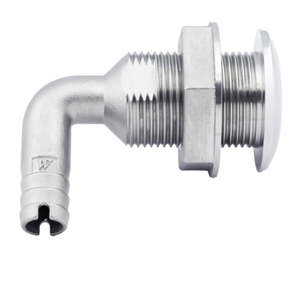 Whitecap 1-1/2" Duplex Stainless Steel 90 Degree Thru-Hull Fitting - Image 2
