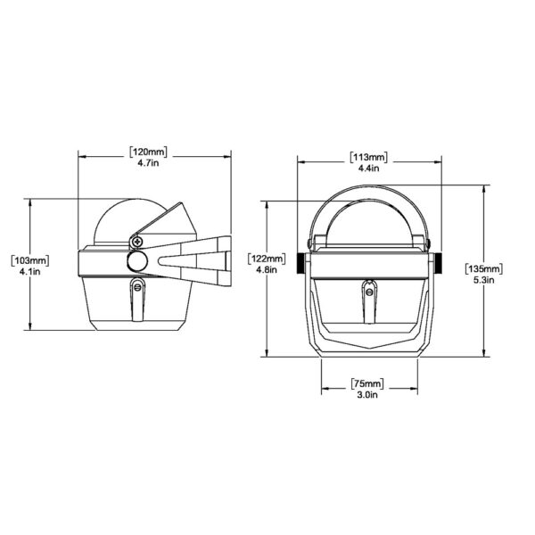 Ritchie B-51W Explorer Compass - Bracket Mount - White - Image 2