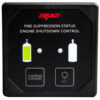 Fireboy-Xintex Deluxe Helm Display w/Membrane Switch, Remote Horn & LEDs f/Engine Shutdown System - Black Bezel Display