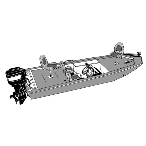Carver Performance Poly-Guard Styled-to-Fit Boat Cover f/18.5' Jon Style Bass Boats - Shadow Grass - Image 2