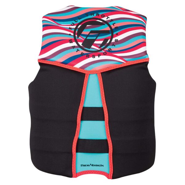 Full Throttle Women's Rapid-Dry Flex-Back Life Jacket - Women's L - Pink/Black - Image 2