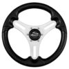 Schmitt Marine Torcello Lite 13" Wheel - Black Polyurethane Wheel w/Silver Spokes & Black Cap- 3/4" Tapered Shaft