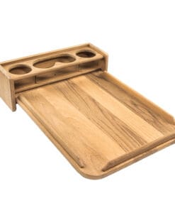 Whitecap Teak Drinkholder w/Removable Cockpit Table Top - Holds 4 Glasses