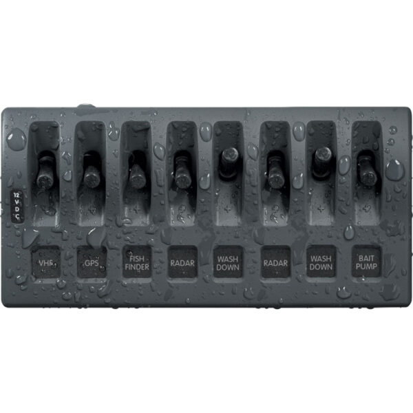 Blue Sea 4309 WeatherDeck® 12V DC Waterproof Switch Panel - 8 Position - Image 2