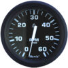 Faria Euro Black 4" Tachometer - 6,000 RPM (Gas - Inboard & I/O)