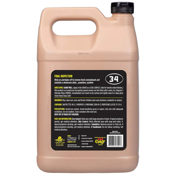 Meguiar's Professional Final Inspection Wipe-Off Detailer - 1 Gallon - Image 2