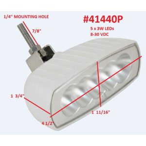 Alternative view of Scandvik Bracket Mount LED Spreader Light - White
