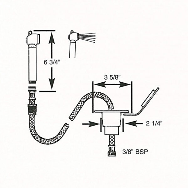 Scandvik Recessed Transom Shower w/6' Hose - White - Image 2