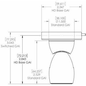 Alternative view of Lumitec GAI2 White Dimming/Red & Blue Non-Dimming Heavy Duty Base - White Housing