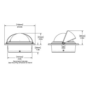 Alternative view of Ritchie F-83 Voyager Compass - Flush Mount - Black