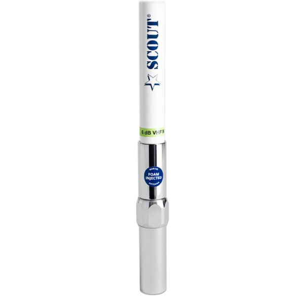 Scout 8' QuickFit White VHF Antenna w/5M Cable + FME Quick 6 Foam Filled 6db Solid Brass & Copper Element - Image 2