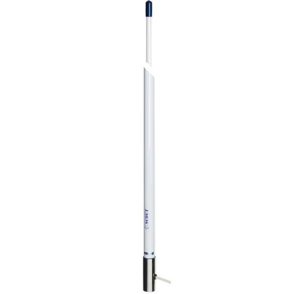 Scout 8' White VHF Antenna 6dB Stainless Steel Ferrule w/5M RG-58 Coax Includes PL-259 KS-42 - Image 2