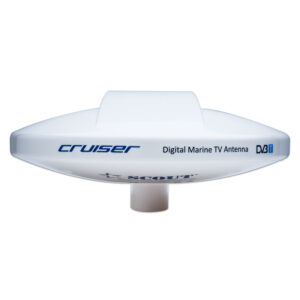 Alternative view of Scout Cruiser 10" White TV Antenna Omnidirectional w/20M, 75 ohms, Cable