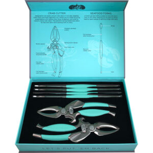 Toadfish Crab/Lobster Tool Set - 2 Shell Cutters & 4 Seafood Forks