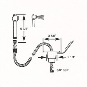 Alternative view of Scandvik Recessed Transom Shower w/6' Hose - White