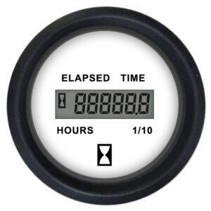 Faria Euro White 2" Hourmeter (Digital)