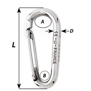 Alternative view of Wichard Symmetric Carbin Hook Without Eye - Length 120mm - 15/32"