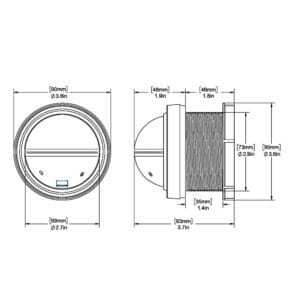 Alternative view of Ritchie V-57W.2 Explorer Compass - Dash Mount - White