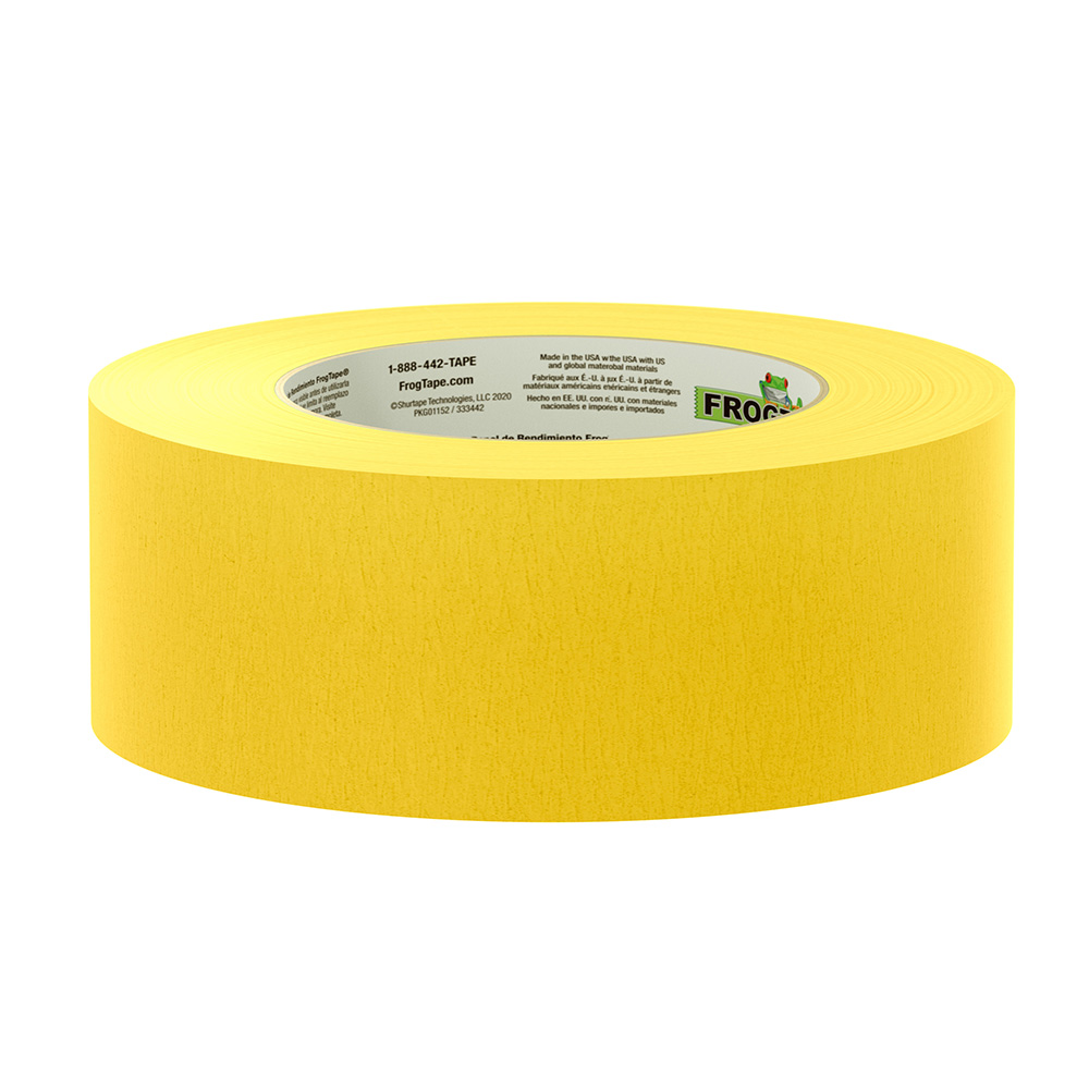 FrogTape CP 225 Medium-High Adhesion Masking Tape - 48MM x 55M x 6-Pack - Gold - Rated f/225°F - Image 2
