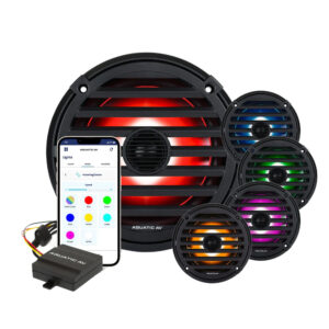Alternative view of Aquatic AV ELITE 6.5" RGB Speakers - Black - Pair