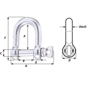 Alternative view of Wichard HR D Shackle - 14mm Diameter