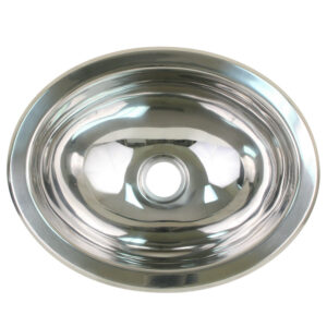 Alternative view of Scandvik Polished SS Oval Sink - 13.25" x 10.5"