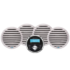 Aquatic AV Economy Gauge Stereo/Speakers Kit - White