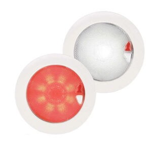 Hella Marine EuroLED150 Red/White Touch Switch - White Bezel