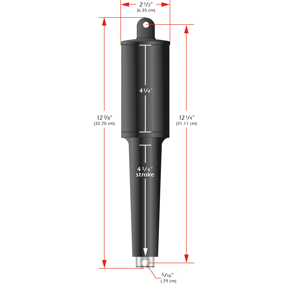 Lenco 102XD Extreme Duty Actuator - 24V - 4-1/4" Stroke - 5/16" Hardware - Image 2