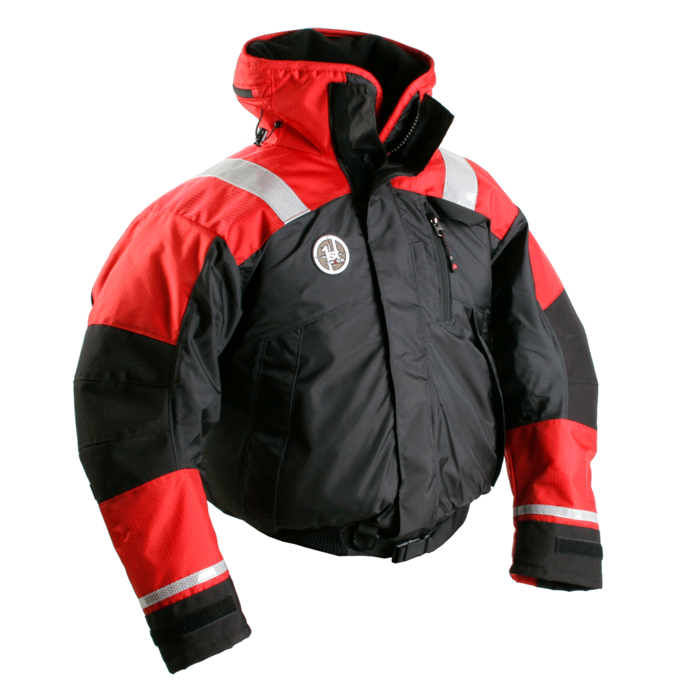 First Watch AB-1100 Flotation Bomber Jacket - Red/Black - XL - Image 3