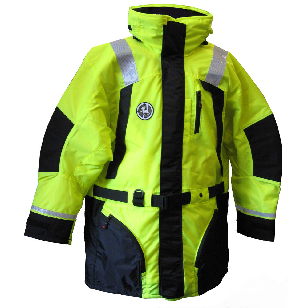 First Watch AC-1100 Flotation Coat - Hi-Vis Yellow - XL - Image 3