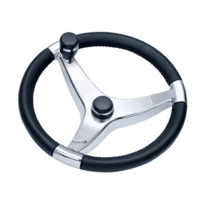 Alternative view of Schmitt Marine Evo Pro 316 Cast Stainless Steel Steering Wheel w/Control Knob - 15.5" Diameter
