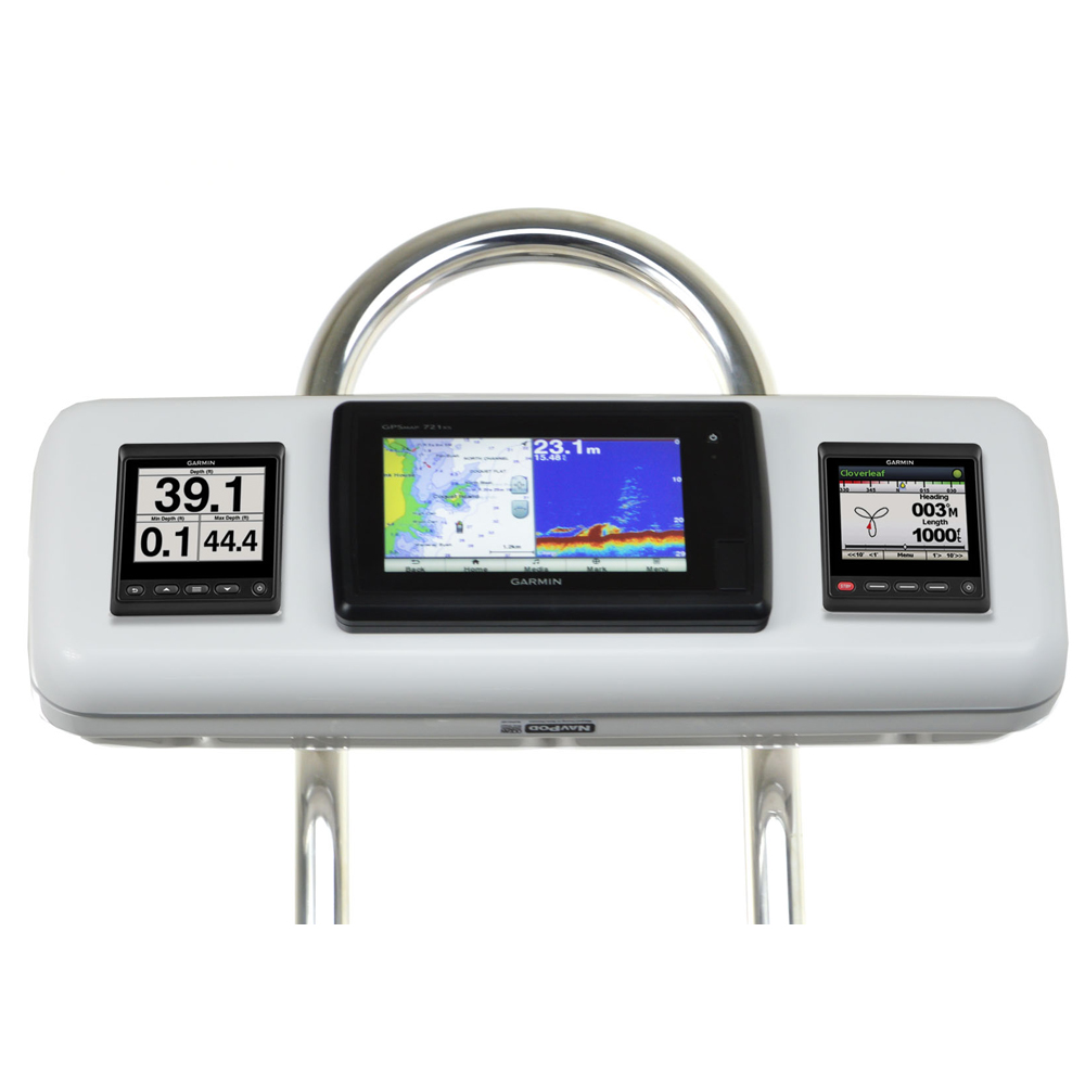 NavPod GP1603 SystemPod Pre-Cut f/Garmin 720/721/ 740/740s/ 741/721xs/741xs/ 70s/70dv & 2 Instruments f/9.5" Wide Guard - Image 2