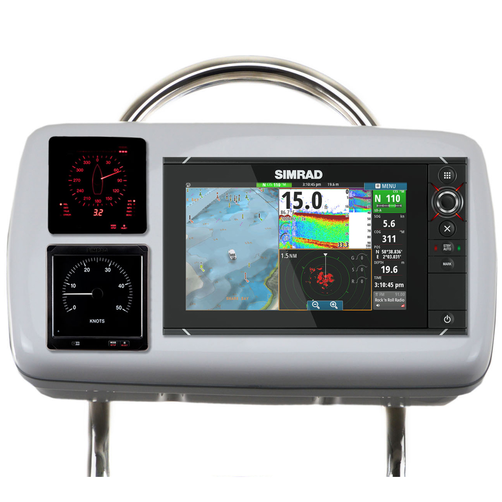 NavPod GP2080-13 SystemPod Pre-Cut f/Simrad NSS9 evo2 or B&G Zeus² 9 & 2 Instruments f/12" Wide Guard - Image 2