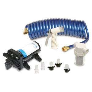 Alternative view of Shurflo by Pentair PRO WASHDOWN KIT™ II Ultimate - 12 VDC - 5.0 GPM - Includes Pump, Fittings, Nozzle, Strainer, 25' Hose