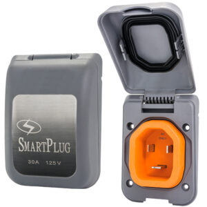 Alternative view of SmartPlug 30 AMP Male Non-Metallic Inlet Cover - Grey