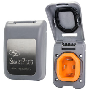 Alternative view of SmartPlug 50 AMP Male Non-Metallic Inlet Cover - Grey