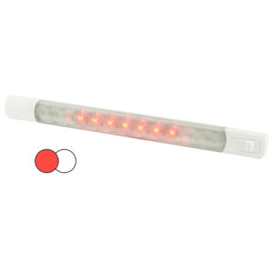 Alternative view of Hella Marine Surface Strip Light w/Switch - White/Red LEDs - 12V