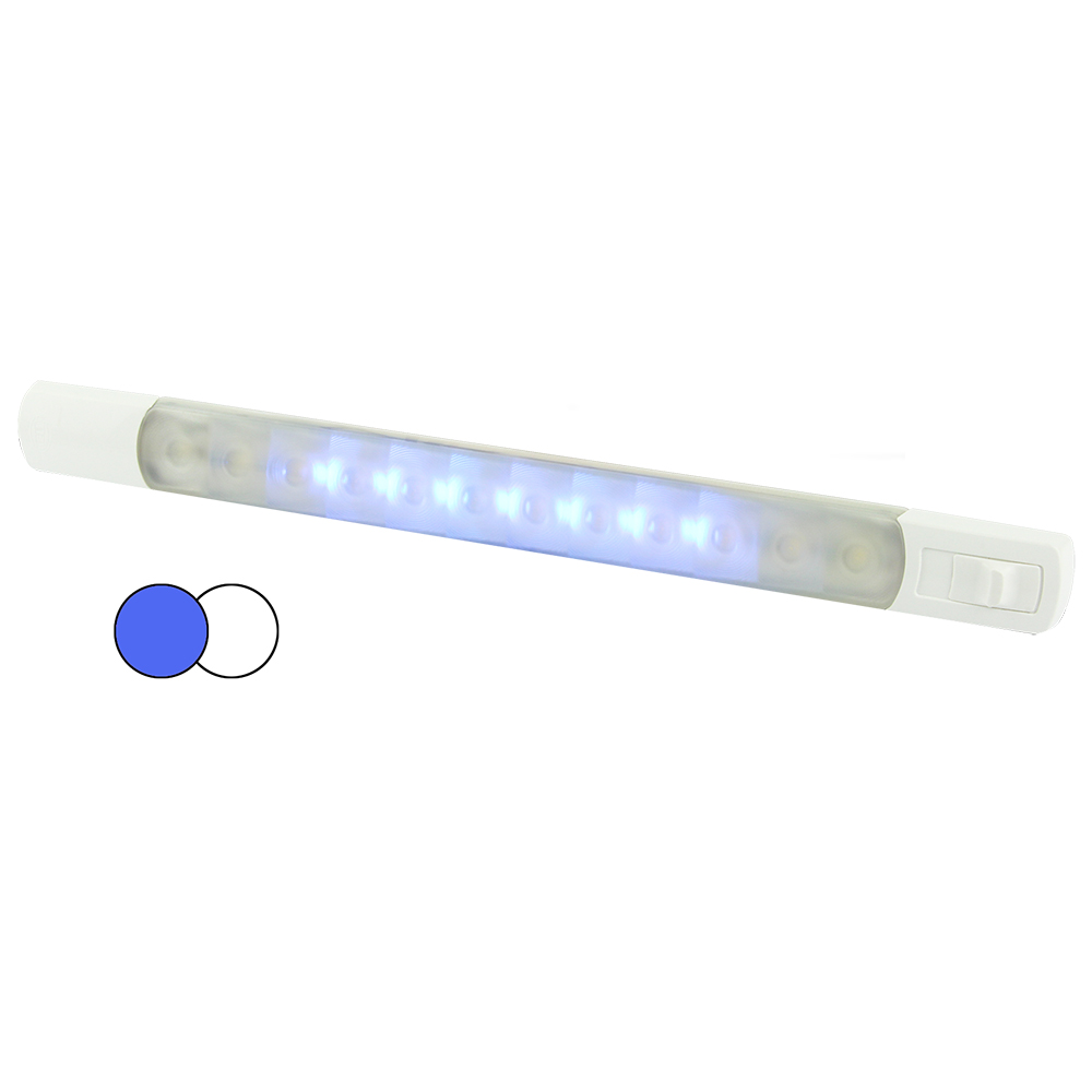 Hella Marine Surface Strip Light w/Switch - White/Blue LEDs - 12V - Image 2