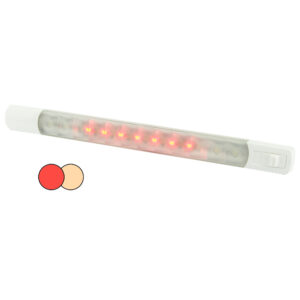 Alternative view of Hella Marine Surface Strip Light w/Switch - Warm White/Red LEDs - 12V