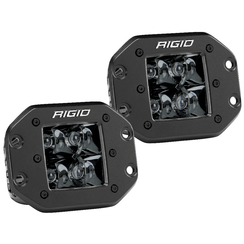 RIGID Industries D-Series PRO Flush Mount - Spot LED - Midnight Edition - Pair - Black - Image 2