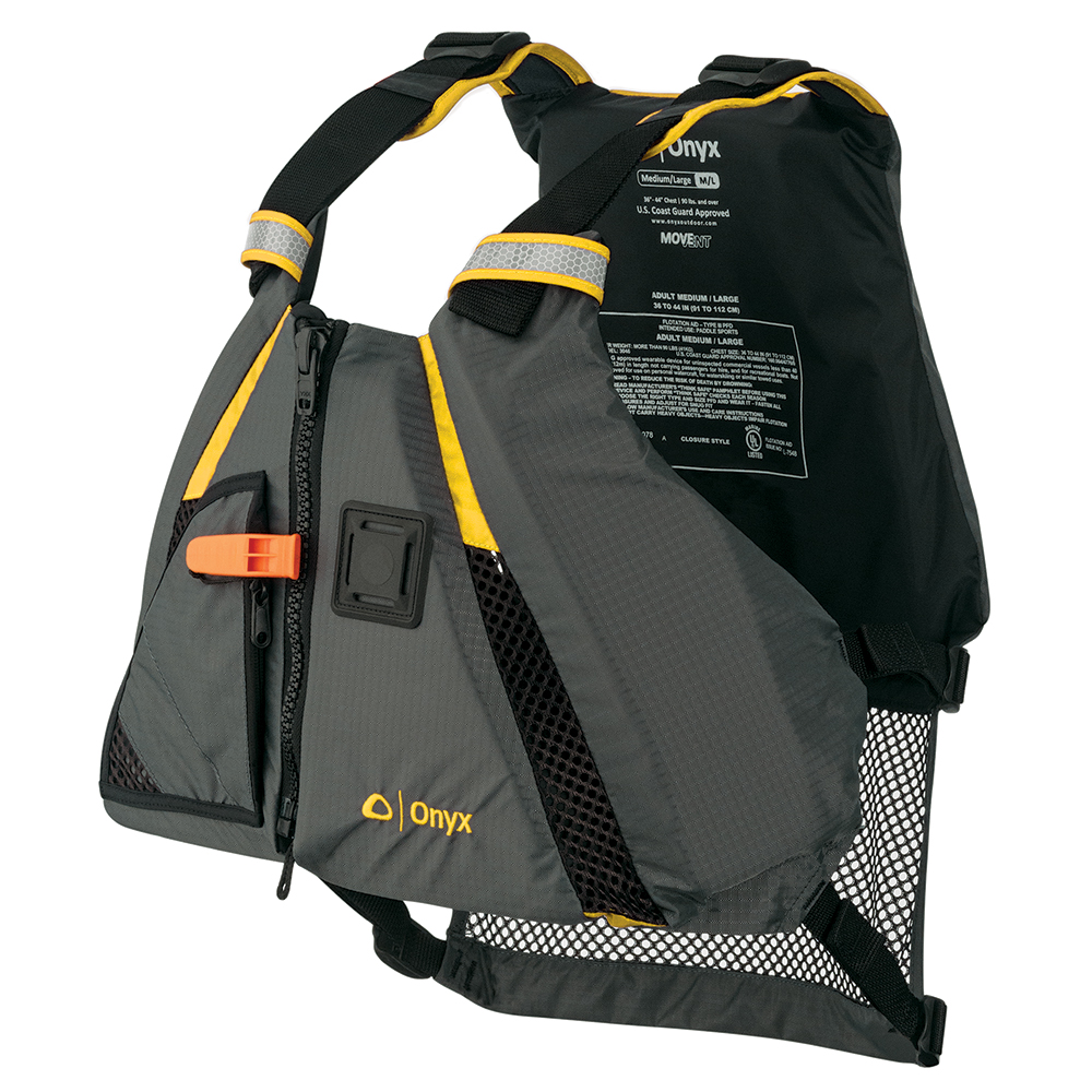 Onyx MoveVent Dynamic Paddle Sports Vest - Yellow/Grey - XS/SM - Image 2