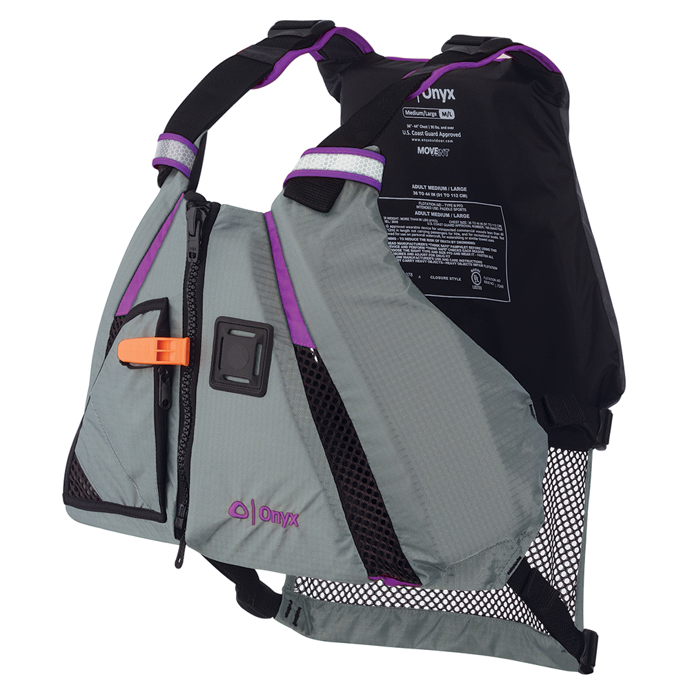 Onyx MoveVent Dynamic Paddle Sports Vest - Purple/Grey - XL/2XL - Image 2