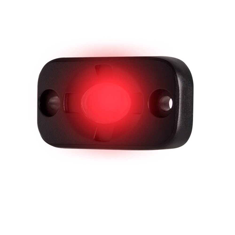 HEISE Auxiliary Accent Lighting Pod - 1.5" x 3" - Black/Red - Image 2