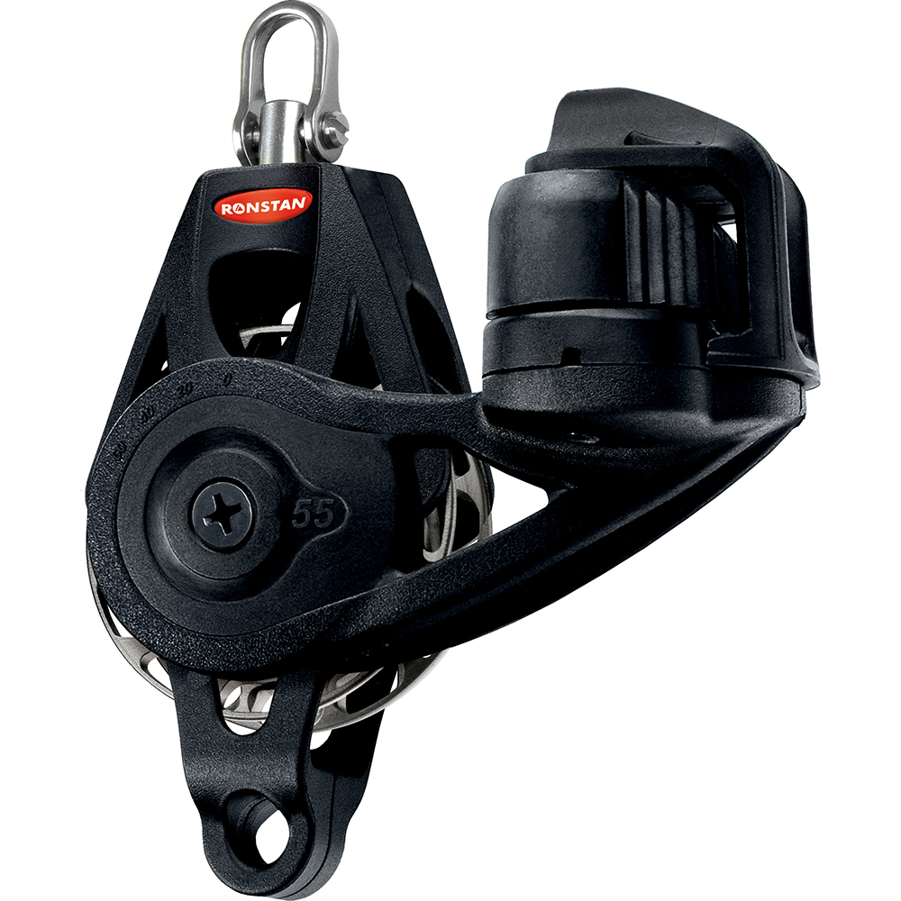 Ronstan Series 55 Ratchet Mount Orbit Block - Single Becket Cleat Swivel - Image 2