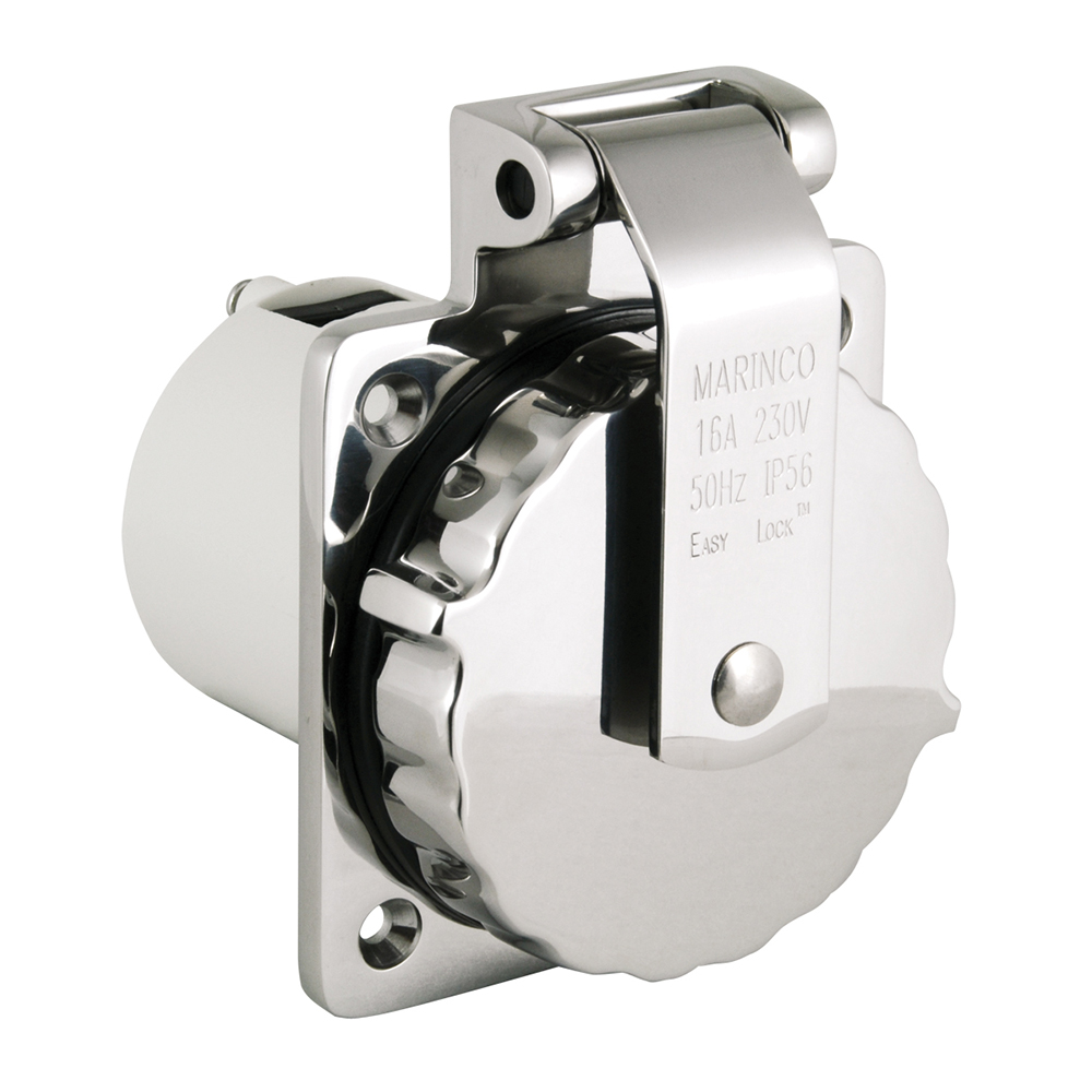 Marinco 16A 230V Easy Lock 316 Stainless Steel Inlet - Image 2