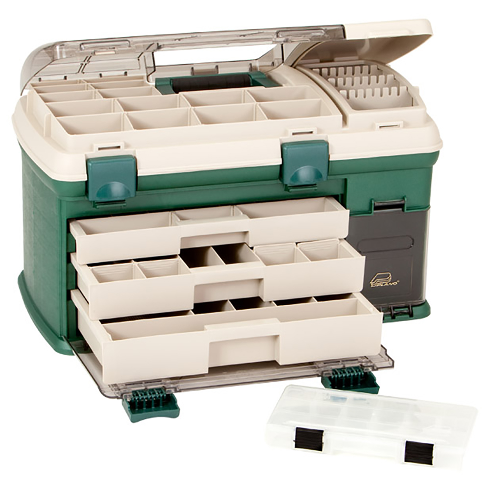 Plano 3-Drawer Tackle Box XL - Green/Beige - Image 3
