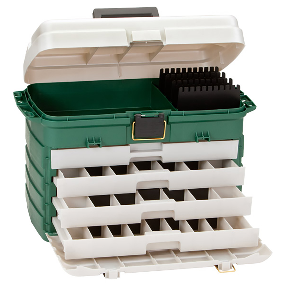 Plano 4-Drawer Tackle Box - Green Metallic/Silver - Image 2